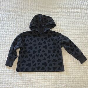 Old Navy Kids Hoodie with Heart Pattern - Dark Gray
